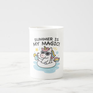 Tasse En Porcelaine Taza unicornio kawaii “Summer is my magic”