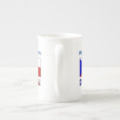 Tasse En Porcelaine Tchéquie Drapeau bleu Personnalisation (Dos)