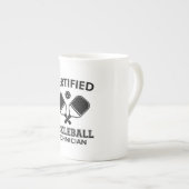 Tasse En Porcelaine Technicien certifié en Pickleball (Devant droit)