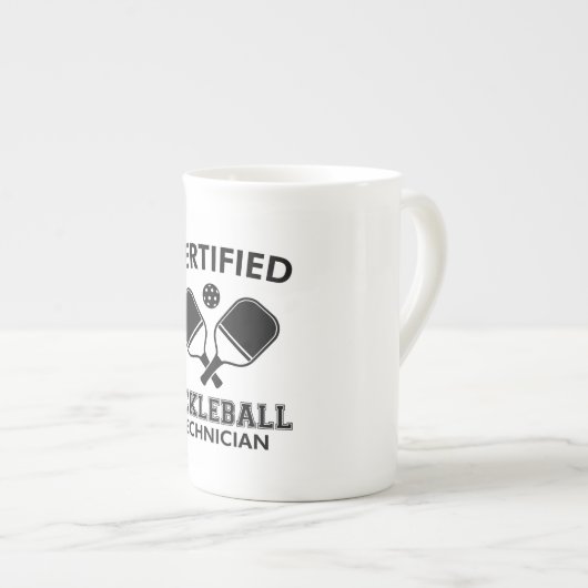 Tasse En Porcelaine Technicien certifié en Pickleball (Devant droit)