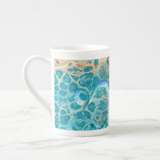 Tasse En Porcelaine Tentacles bleus Octopus Kraken Encre Turquoise Abs