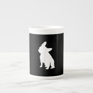 Tasse En Porcelaine Tête Tilt Vêtement Frenchie Tête Bulldog Lover Cad