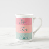 Tasse En Porcelaine Texte personnalisé Script manuscrit Pink Peach Tur (Droite)
