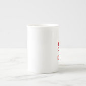 Tasse En Porcelaine Texte rouge Gardez le calme et continuez (Devant)