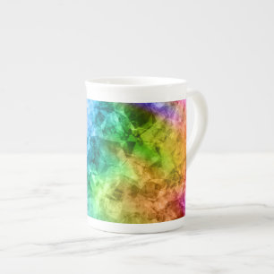Tasse En Porcelaine Texture bleue du paon écrasé