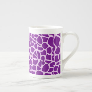 Tasse En Porcelaine Texture violette de la peau de girafe