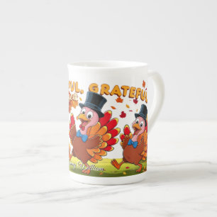 Tasse En Porcelaine Thanksgiving Avec Des Citations De Gratitude