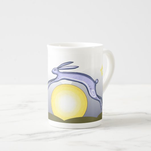 Tasse En Porcelaine Thé de lapin et de lune (Devant droit)