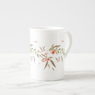 Tasse En Porcelaine Thé Floral Peint Subtil