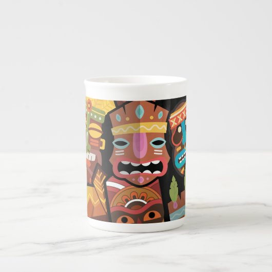 Tasse En Porcelaine TIKI Pattern 5 (Devant)