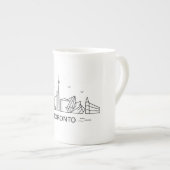 Tasse En Porcelaine Toronto Canada Lineart (Devant droit)