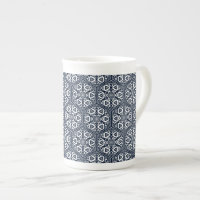 Tracé oriental bleu blanc ottoman turc