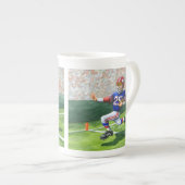 Tasse En Porcelaine Traverser la ligne d'objectif pour une touche (Devant droit)