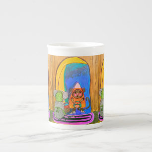 Tasse En Porcelaine TRICK OR TREAT Mme SOURIS