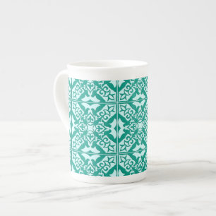 Tasse En Porcelaine Tuile marocaine - turquoise et aqua