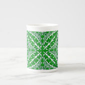 Tasse En Porcelaine Tuiles marocaines - vert vert et blanc (Devant)