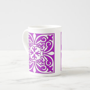 Tasse En Porcelaine Tuiles marocaines - violet violet et blanc