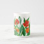 Tasse En Porcelaine Tulipes rouges (Devant)