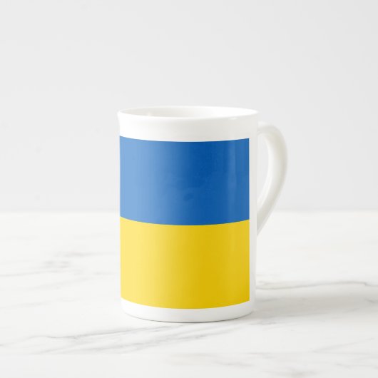 Tasse En Porcelaine Ukraine Drapeau Patriotique ukrainien (Devant droit)