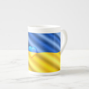 Tasse En Porcelaine Ukraine - Paix - drapeau ukrainien - Soutien à la 