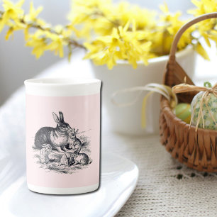Tasse En Porcelaine Une famille de lapins - illustration vintage