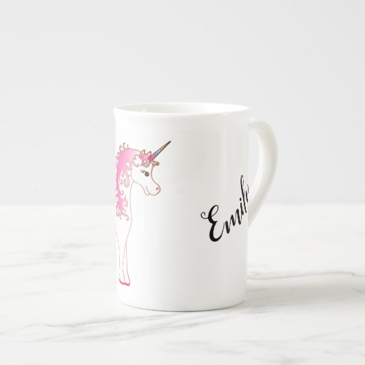 Tasse En Porcelaine Unicorne personnalisée (Devant droit)
