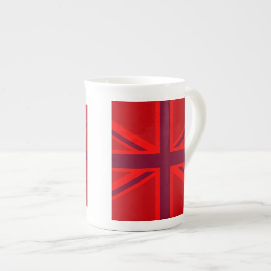 Tasse En Porcelaine Union Jack rouge (Devant droit)