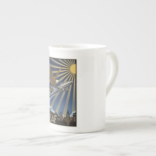 Tasse En Porcelaine USAF Art Deco (Devant droit)