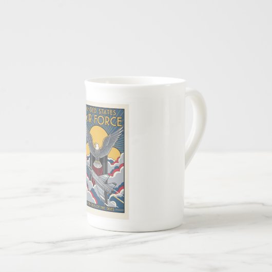 Tasse En Porcelaine USAF Art Deco (Devant droit)