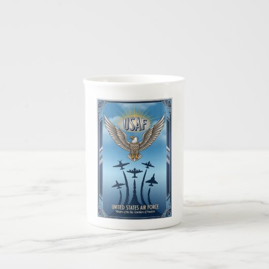 Tasse En Porcelaine USAF Art Deco (Devant)