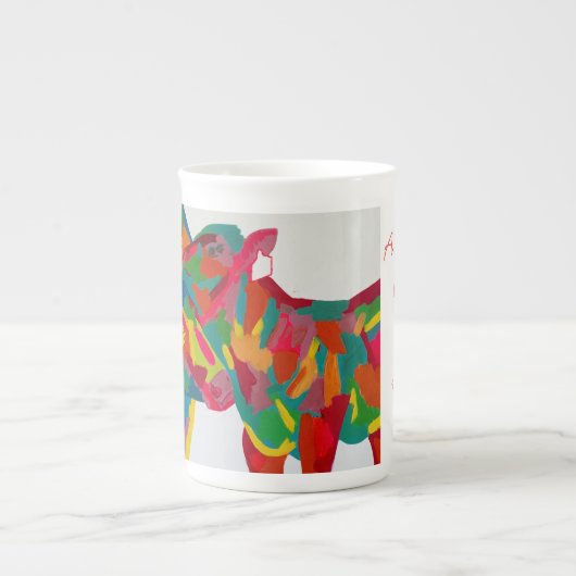 Tasse En Porcelaine Vache heureuse (Devant)