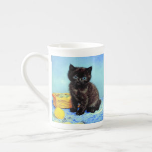 Tasse En Porcelaine Van Gogh Black Kitten avec fils