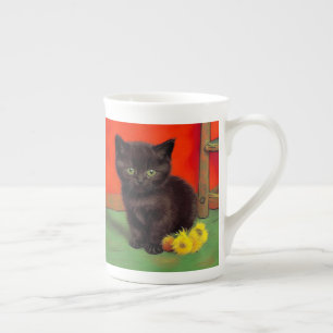 Tasse En Porcelaine Van Gogh Style Chat noir