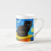 Tasse En Porcelaine Van Gogh Style Starry Night Cat (Droite)