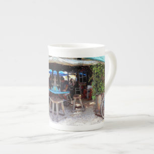 Tasse En Porcelaine Vélo bleu