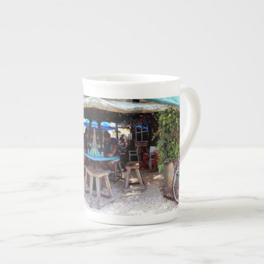 Tasse En Porcelaine Vélo bleu (Devant droit)