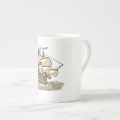Tasse En Porcelaine Vieux voilier en bois (Devant droit)