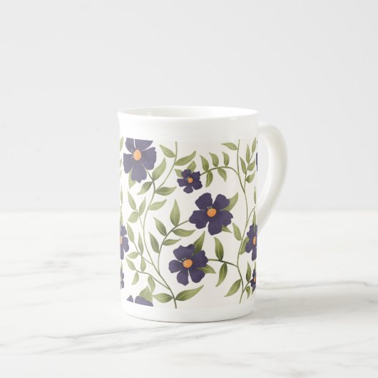 Tasse En Porcelaine Vigne errante violet (Devant droit)