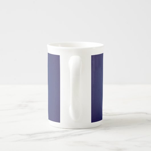 Tasse En Porcelaine Vignette en bleu foncé profond (Dos)