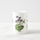 Tasse En Porcelaine Violette violette, bourdon de Chine (Devant)