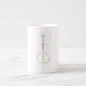Tasse En Porcelaine Violoncelle coloré (Devant)