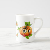 Tasse En Porcelaine Visage de Citrouille drôle d'Halloween (Droite)