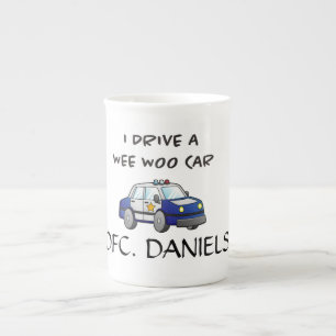 Tasse En Porcelaine Voiture de police personnalisée