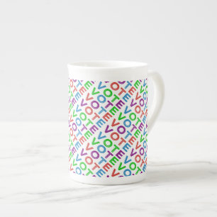 Tasse En Porcelaine VOTE en multicolore