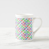 Tasse En Porcelaine VOTE multicolore carrelé (Droite)