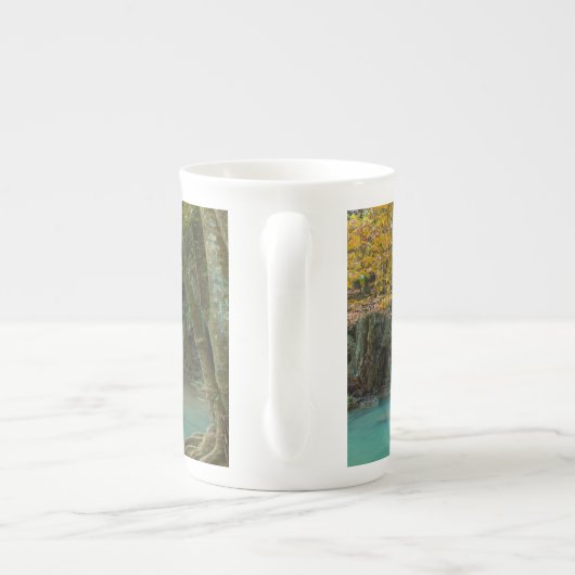Tasse En Porcelaine Vue d'automne de la cascade d'Erawan Thaïlande (Dos)