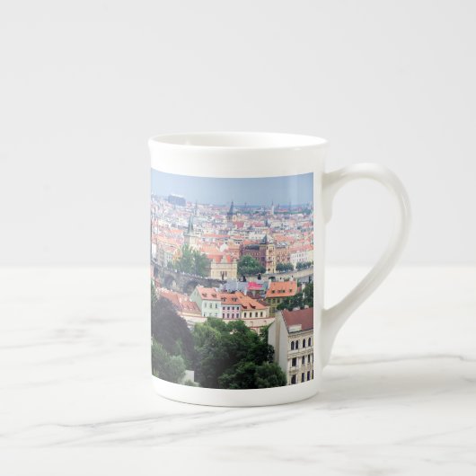 Tasse En Porcelaine Vue Prague (Droite)