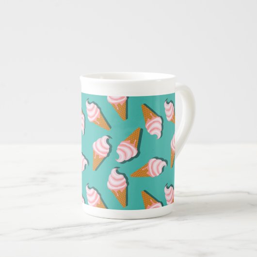 Tasse En Porcelaine Waffle cones ice cream and frozen yogurt pattern (Devant droit)