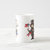 Tasse En Porcelaine Washington et Lincoln (Devant)