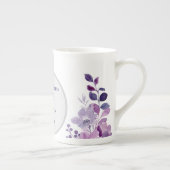 Tasse En Porcelaine Watercolor purple flower bouquet (Droite)